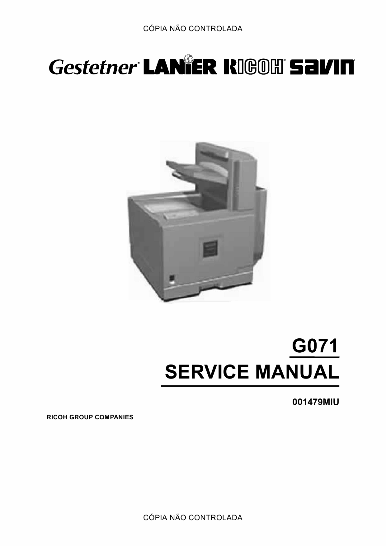 RICOH Aficio CL-5000 G071 Service Manual